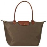 Sac Shopping Longchamp Logo soldes pas chers La Pliage Large Taupe